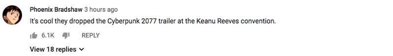 Illustration for article titled The Internet Reacts To Keanu Reeves In Cyberpunk 2077